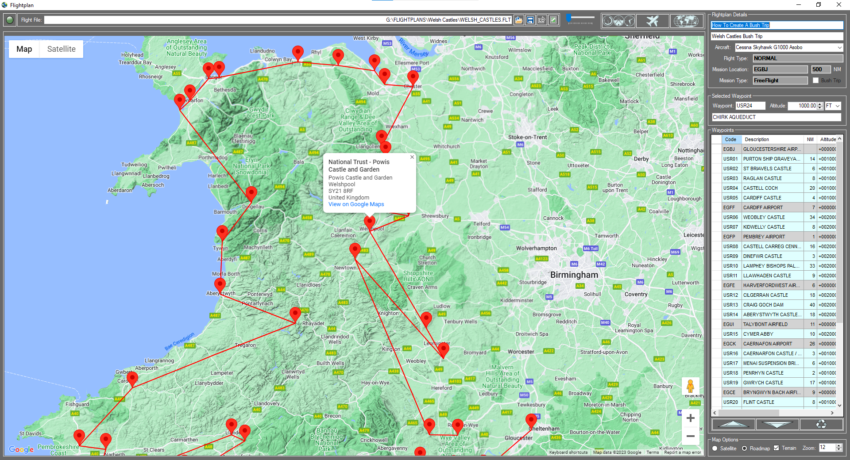 Flightplan Welsh Castles