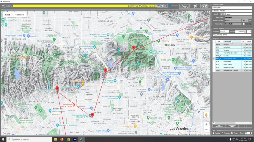 Flight Plan Main Window