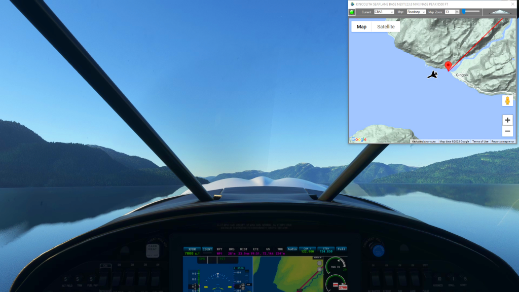 Kincolith Seaplane Base to Stewart (Water Takeoff)