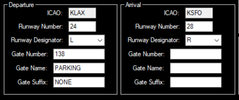 Departure and Arrival Sections