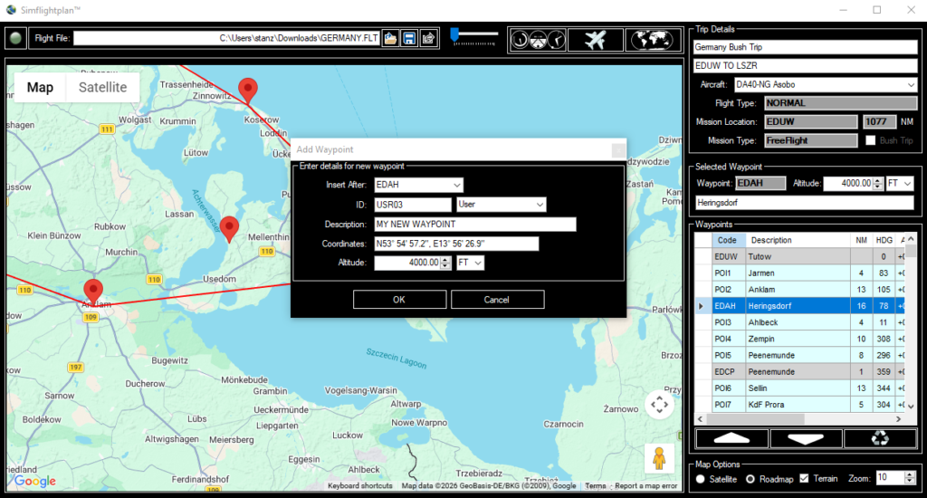 Planning Waypoint How do I add a new waypoint? – Simflightplan™