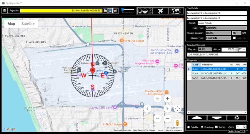 Simflightplan Compass